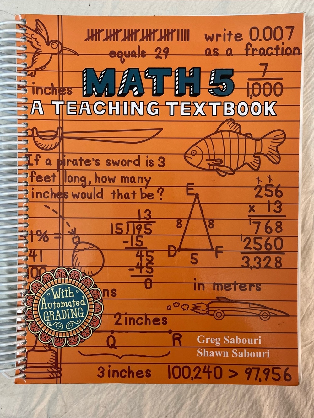 Math 5 Teaching Textbook and Workbook Homeschool Curriculum Mathematics